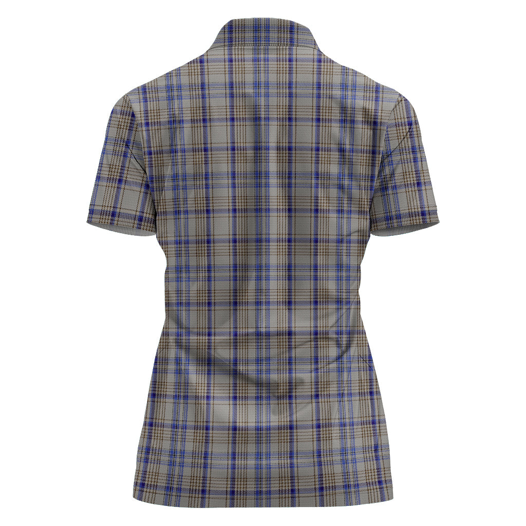 Handwriting Tartan Polo Shirt For Women - Tartan Vibes Clothing