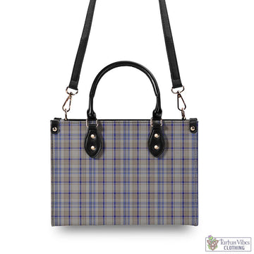 Handwriting Tartan Luxury Leather Handbags - Tartan Vibes Clothing