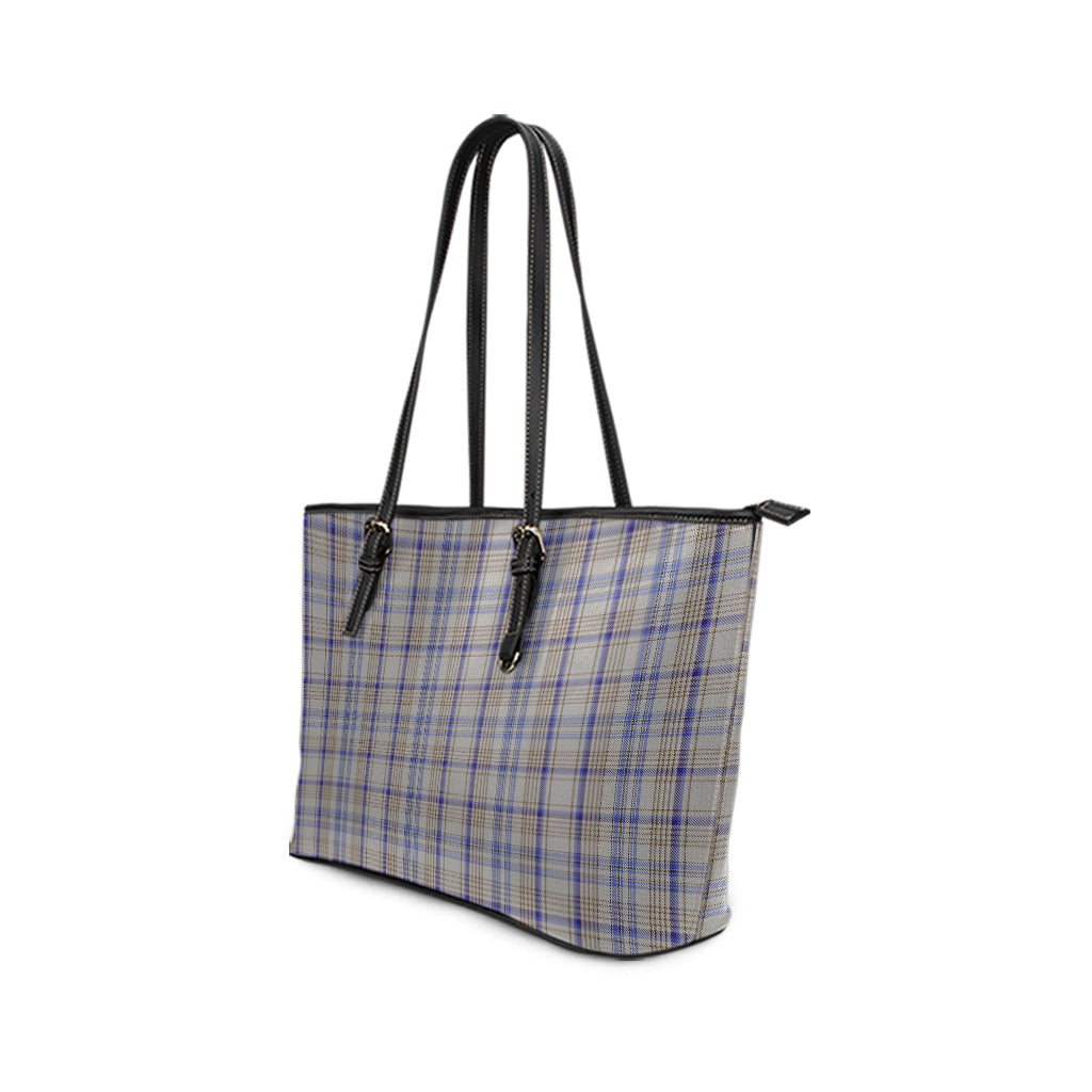 Handwriting Tartan Leather Tote Bag - Tartan Vibes Clothing