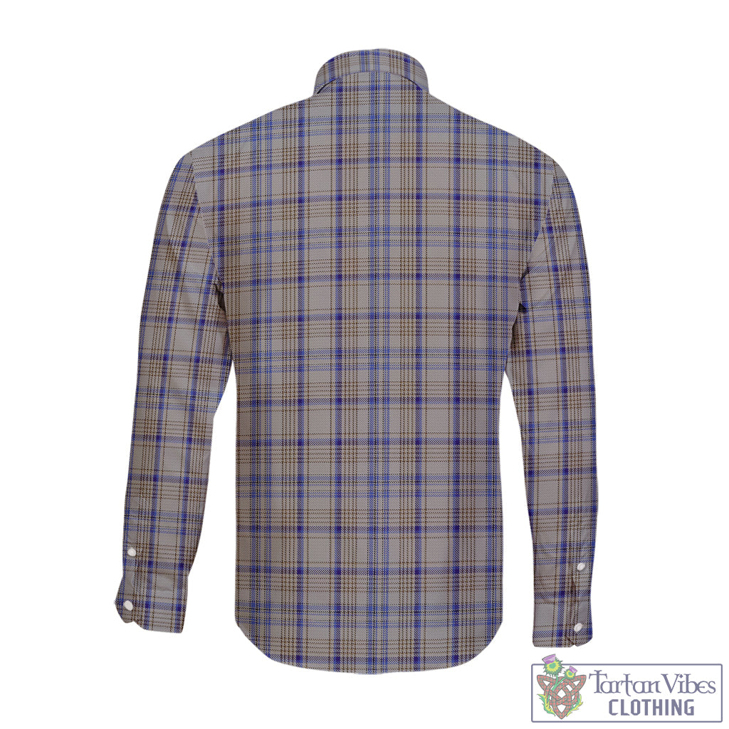 Handwriting Tartan Long Sleeve Button Up Shirt - Tartan Vibes Clothing