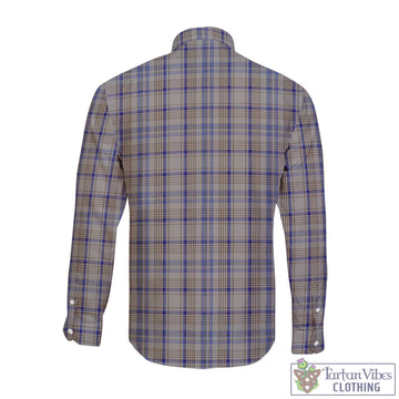 Handwriting Tartan Long Sleeve Button Up Shirt - Tartan Vibes Clothing