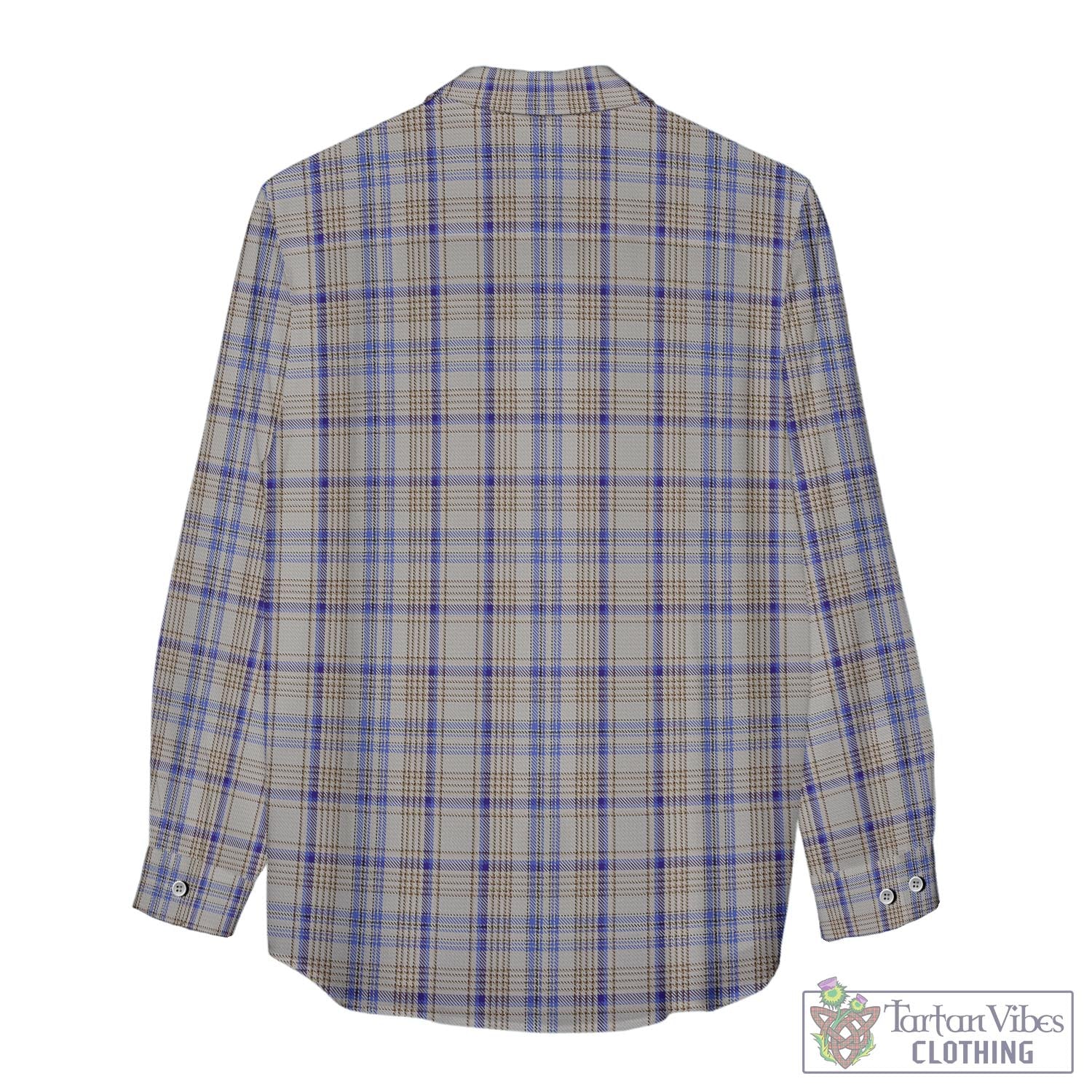 Handwriting Tartan Women's Casual Shirt - Tartan Vibes Clothing