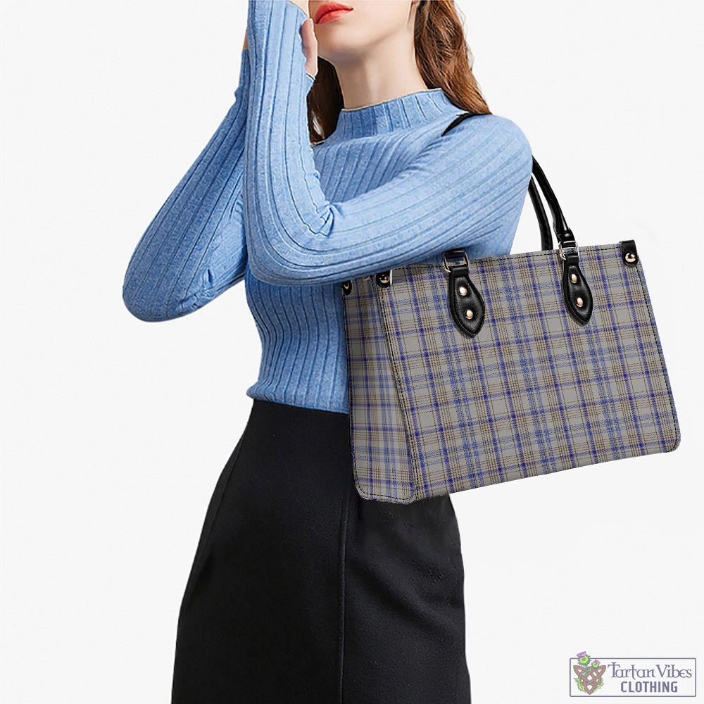 Handwriting Tartan Luxury Leather Handbags - Tartan Vibes Clothing