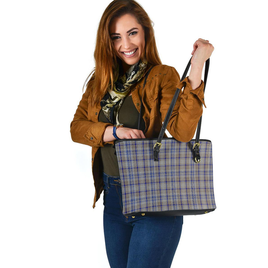 Handwriting Tartan Leather Tote Bag - Tartan Vibes Clothing