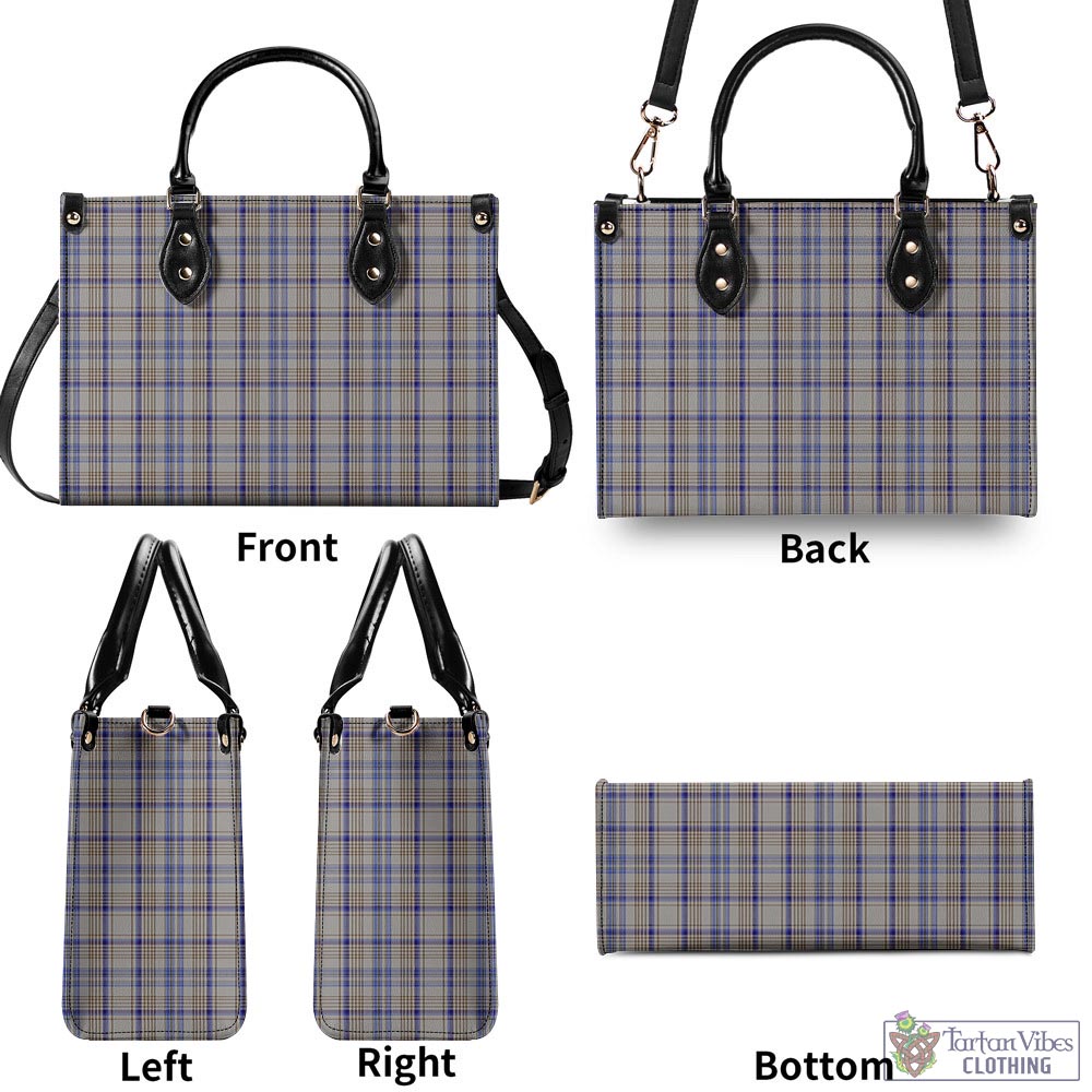 Handwriting Tartan Luxury Leather Handbags - Tartan Vibes Clothing