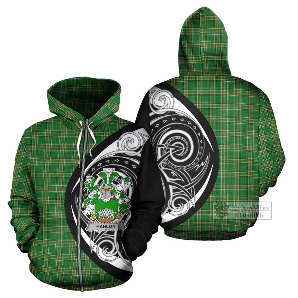 Tartan Vibes Clothing Hanlon Irish Clan Hoodie Celtic Circle Style