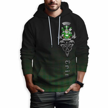 Hanly Irish Clan Hoodie with Coat of Arms Erin Go Bragh Celtic Inspired Pullover Hoodie - Tartan Vibes Clothing