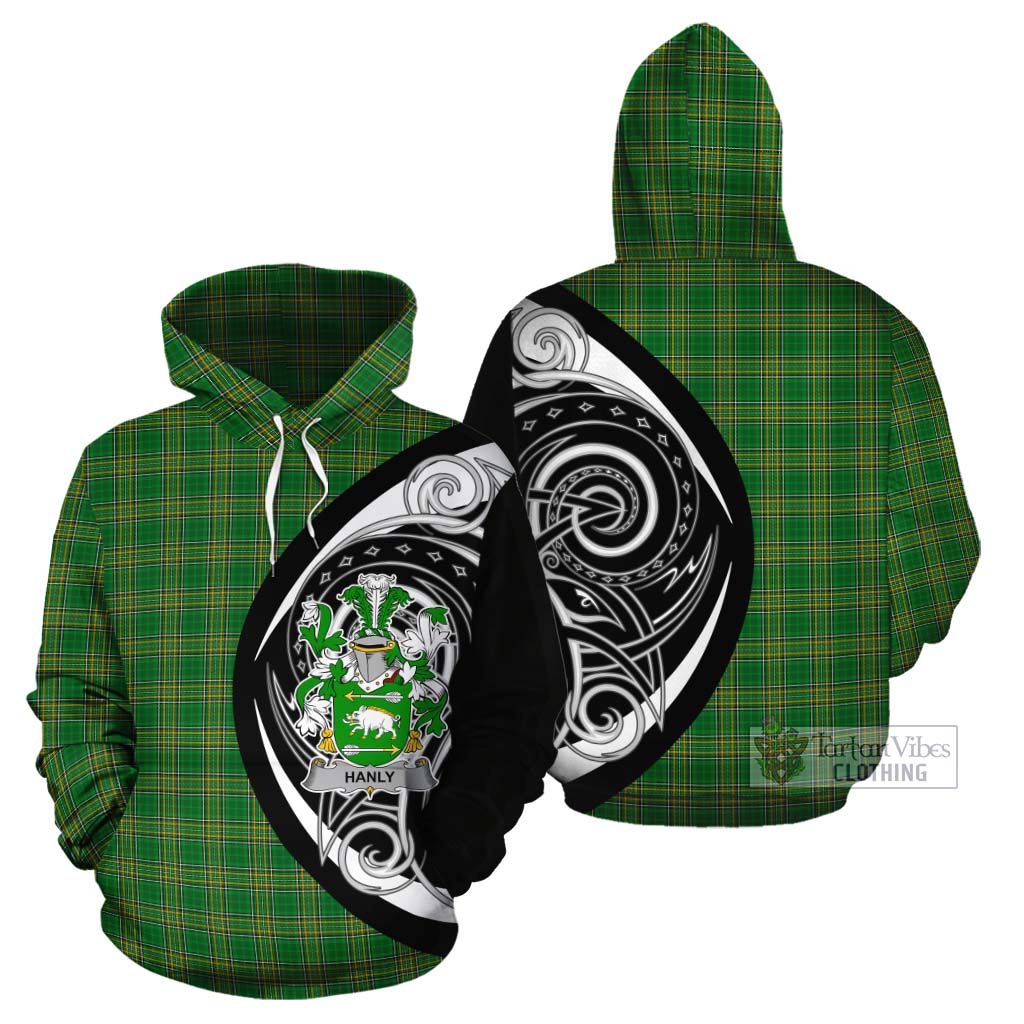 Tartan Vibes Clothing Hanly Irish Clan Cotton Hoodie Celtic Circle Style