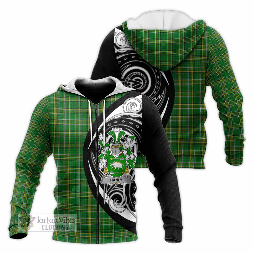 Tartan Vibes Clothing Hanly Irish Clan Knitted Hoodie Celtic Circle Style