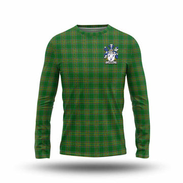 Hanna Irish Clan Tartan Long Sleeve T-Shirt with Coat of Arms Unisex - Tartan Vibes Clothing