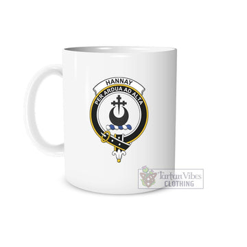 Hannay Family Crest Ceramic Mug One Size 11oz size - 2D-tartanvibesclothing