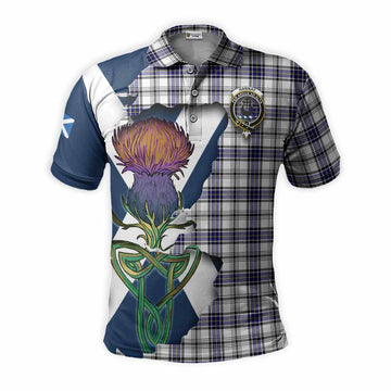 Hannay Tartan Family Crest Polo Shirt Scottish Thistle Celtic Inspired