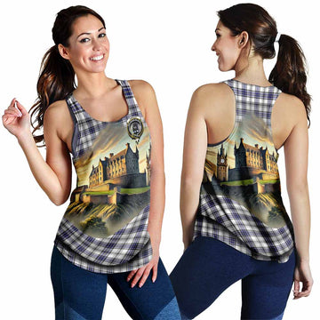 Tartan Vibes Clothing Hannay Tartan Family Crest Women's Racerback Tanks with Scottish Ancient Castle Style
