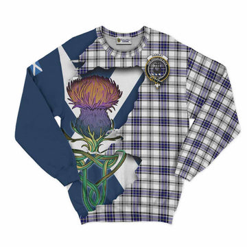 Hannay Tartan Family Crest Sweatshirt Scottish Thistle Celtic Inspired