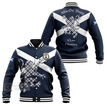 Hannay Tartan Lion Rampant Baseball Jacket Proudly Display Your Heritage with Alba Gu Brath and Clan Name