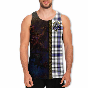 Hannay Tartan Family Crest Men's Tank Top Alba Gu Brath Be Brave Lion Ancient Style