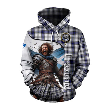 Hannay Crest Tartan Cotton Hoodie Inspired by the Freedom of Scottish Warrior