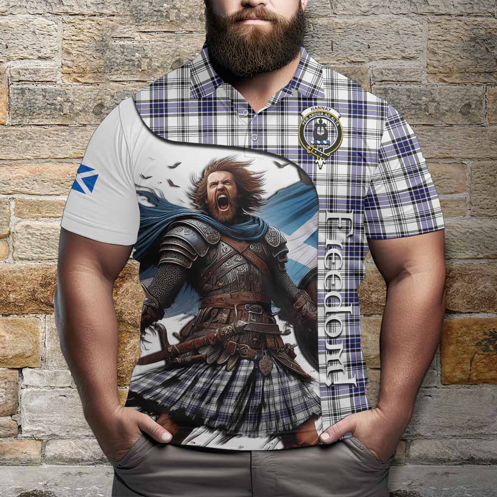 Tartan Vibes Clothing Hannay Crest Tartan Polo Shirt Inspired by the Freedom of Scottish Warrior