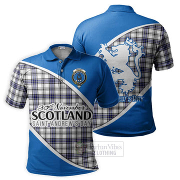 Tartan Vibes Clothing Hannay Family Crest Tartan Polo Shirt Celebrate Saint Andrew's Day in Style