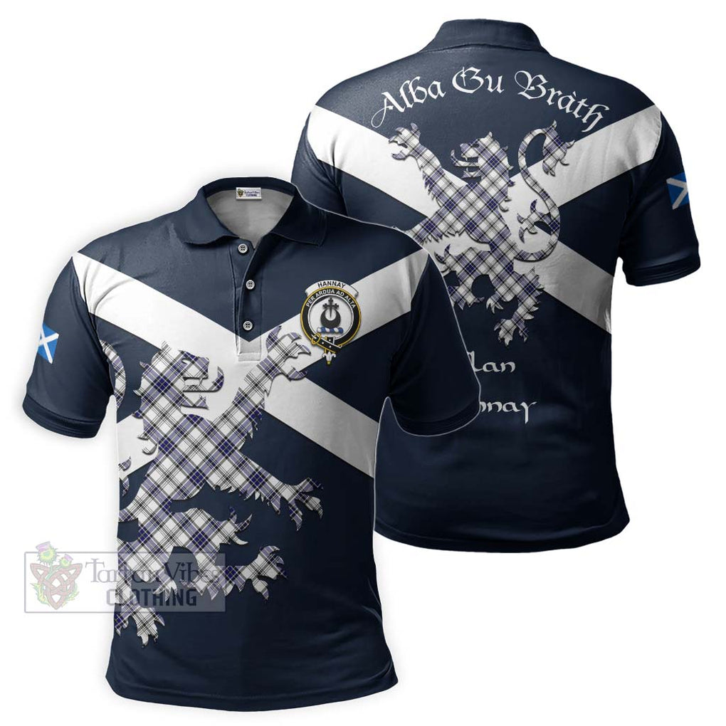 Tartan Vibes Clothing Hannay Tartan Lion Rampant Polo Shirt – Proudly Display Your Heritage with Alba Gu Brath and Clan Name