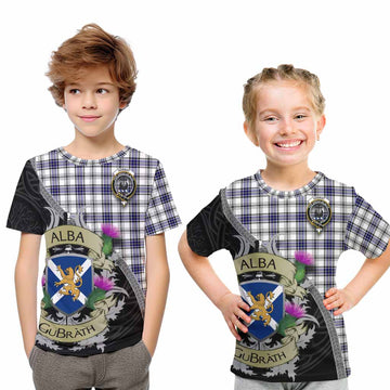 Tartan Vibes Clothing Hannay Tartan Family Crest Kid T-Shirt Lion Rampant Royal Thistle Shield Celtic Inspired
