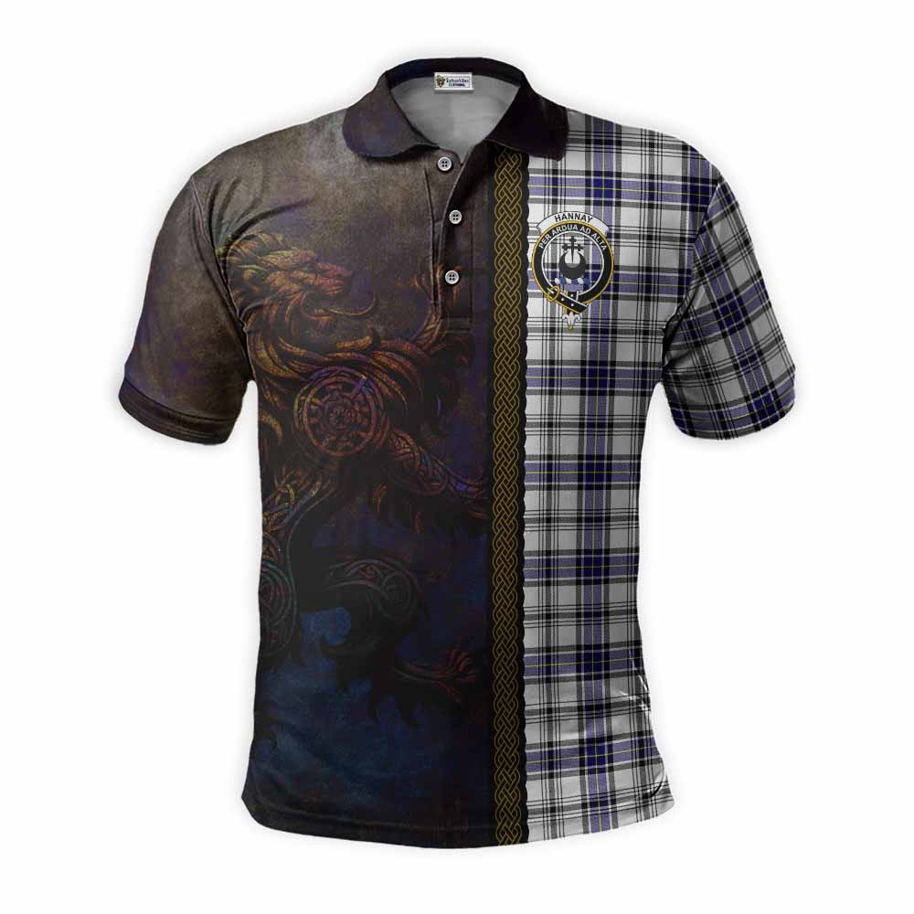 Tartan Vibes Clothing Hannay Tartan Family Crest Polo Shirt Alba Gu Brath Be Brave Lion Ancient Style