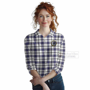 Hannay Tartan Women's Casual Shirt with Family Crest DNA In Me Style