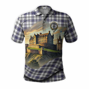 Tartan Vibes Clothing Hannay Tartan Family Crest Polo Shirt with Scottish Ancient Castle Stype