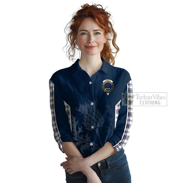 Hannay Tartan Women's Casual Shirt with Family Crest and Scottish Thistle Vibes Sport Style