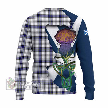 Tartan Vibes Clothing Hannay Tartan Family Crest Knitted Sweater Scottish Thistle Celtic Inspired