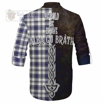 Hannay Tartan Family Crest Ghillie Kilt Shirt Alba Gu Brath Be Brave Lion Ancient Style