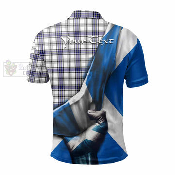 Hannay Tartan Polo Shirt with Family Crest Scotland Patriotic Style