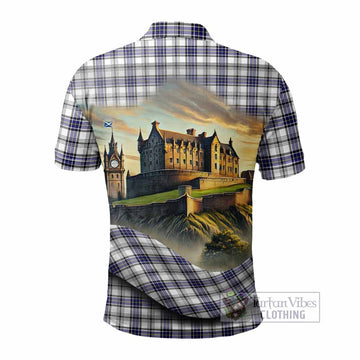 Tartan Vibes Clothing Hannay Tartan Family Crest Polo Shirt with Scottish Ancient Castle Stype