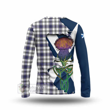 Tartan Vibes Clothing Hannay Tartan Family Crest Long Sleeve T-Shirt Scottish Thistle Celtic Inspired