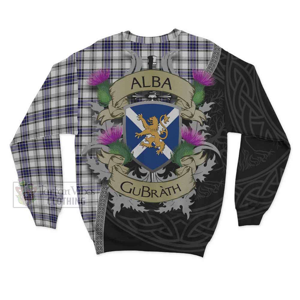 Tartan Vibes Clothing Hannay Tartan Family Crest Sweatshirt Lion Rampant Royal Thistle Shield Celtic Inspired