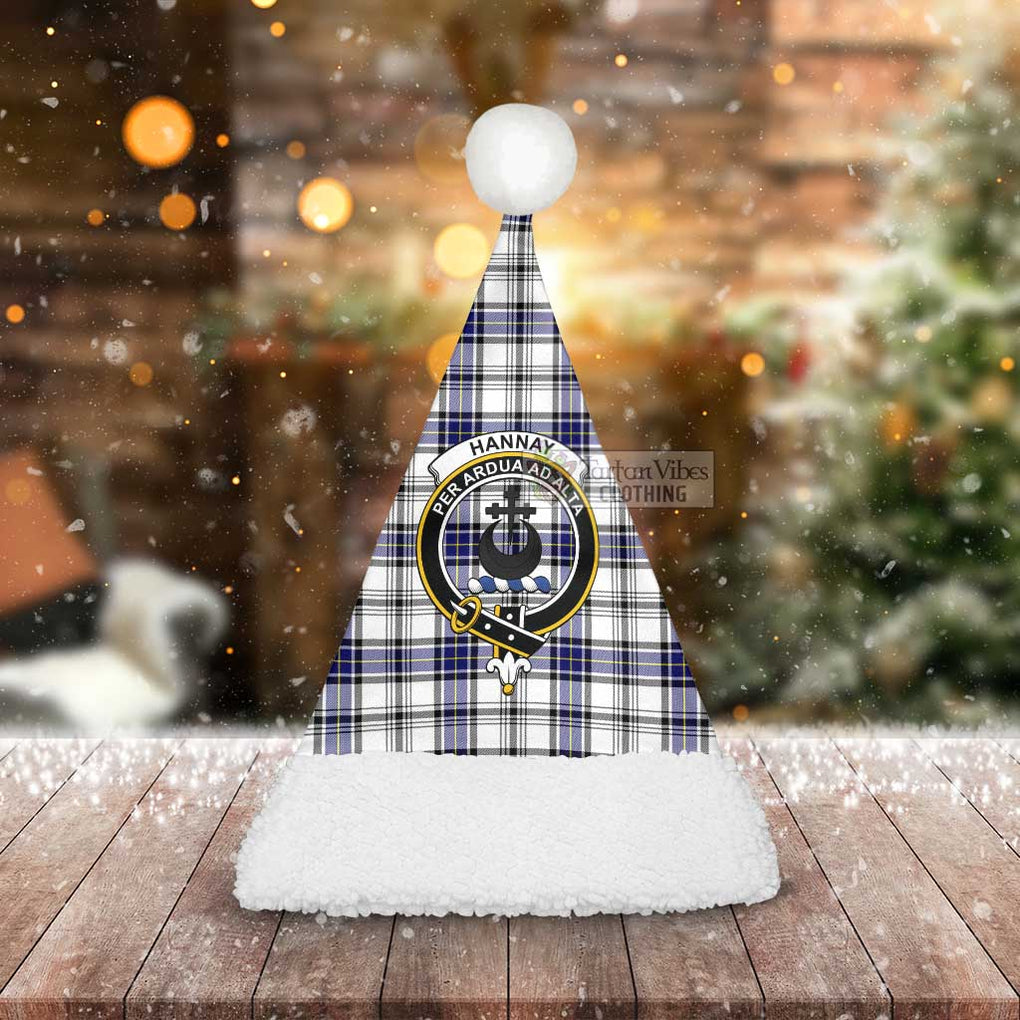 Tartan Vibes Clothing Hannay Tartan Christmas Santa Hats with Family Crest