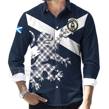 Hannay Tartan Lion Rampant Long Sleeve Button Shirt Proudly Display Your Heritage with Alba Gu Brath and Clan Name