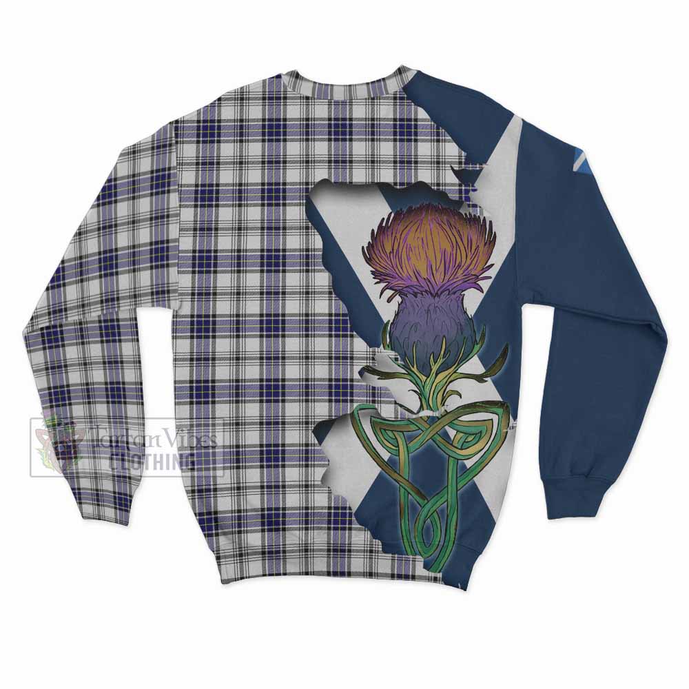 Tartan Vibes Clothing Hannay Tartan Family Crest Sweatshirt Scottish Thistle Celtic Inspired