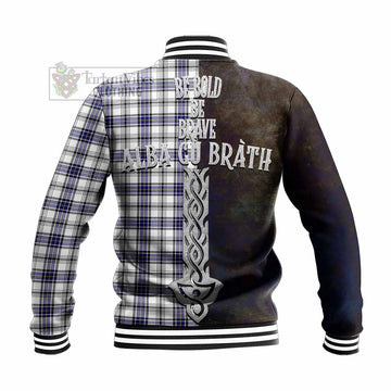 Hannay Tartan Family Crest Baseball Jacket Alba Gu Brath Be Brave Lion Ancient Style