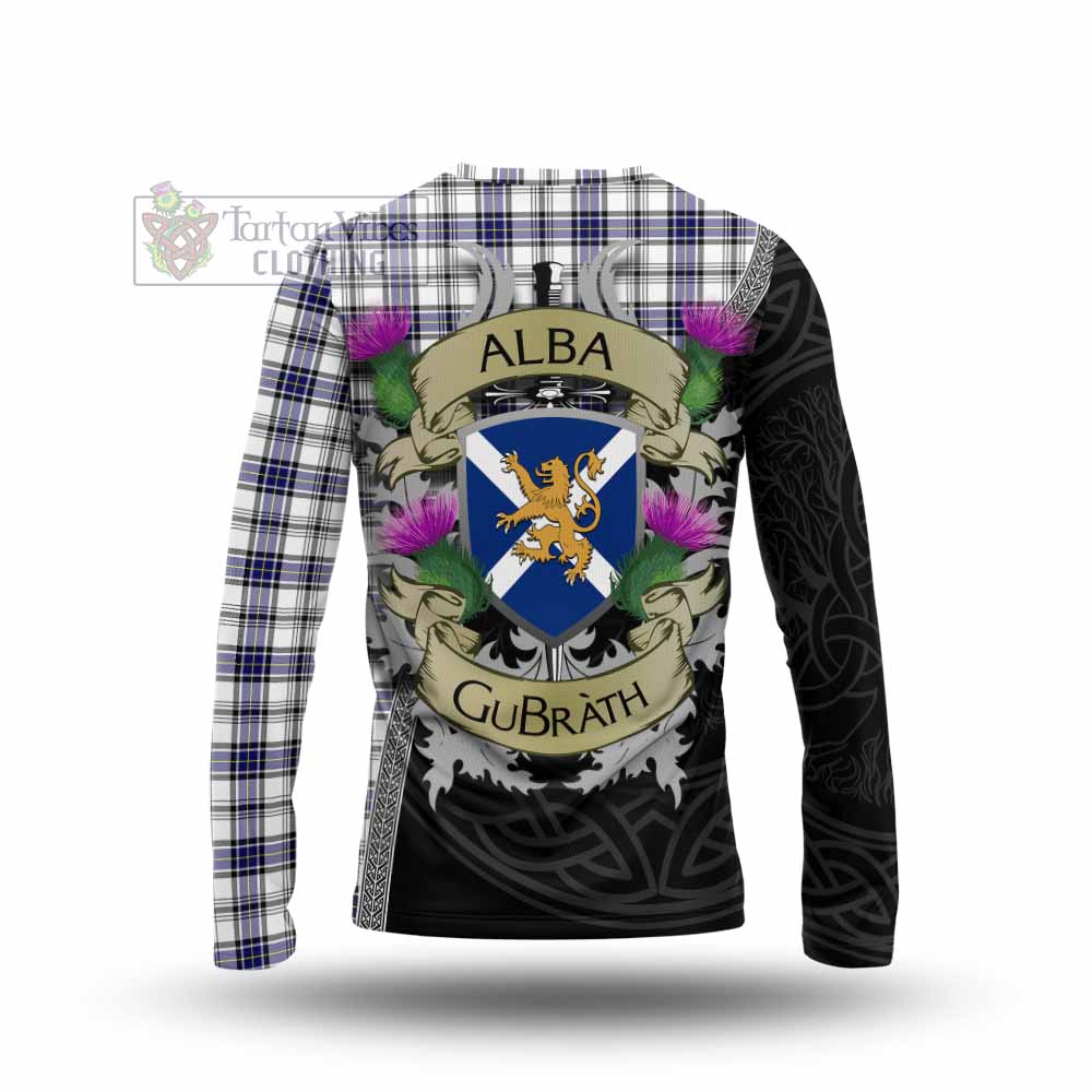 Tartan Vibes Clothing Hannay Tartan Family Crest Long Sleeve T-Shirt Lion Rampant Royal Thistle Shield Celtic Inspired