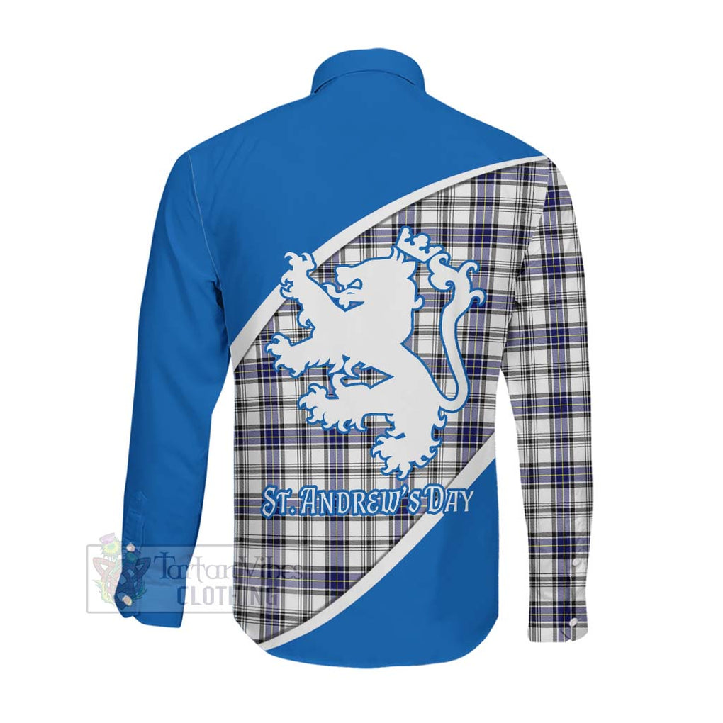 Tartan Vibes Clothing Hannay Family Crest Tartan Long Sleeve Button Shirt Celebrate Saint Andrew's Day in Style