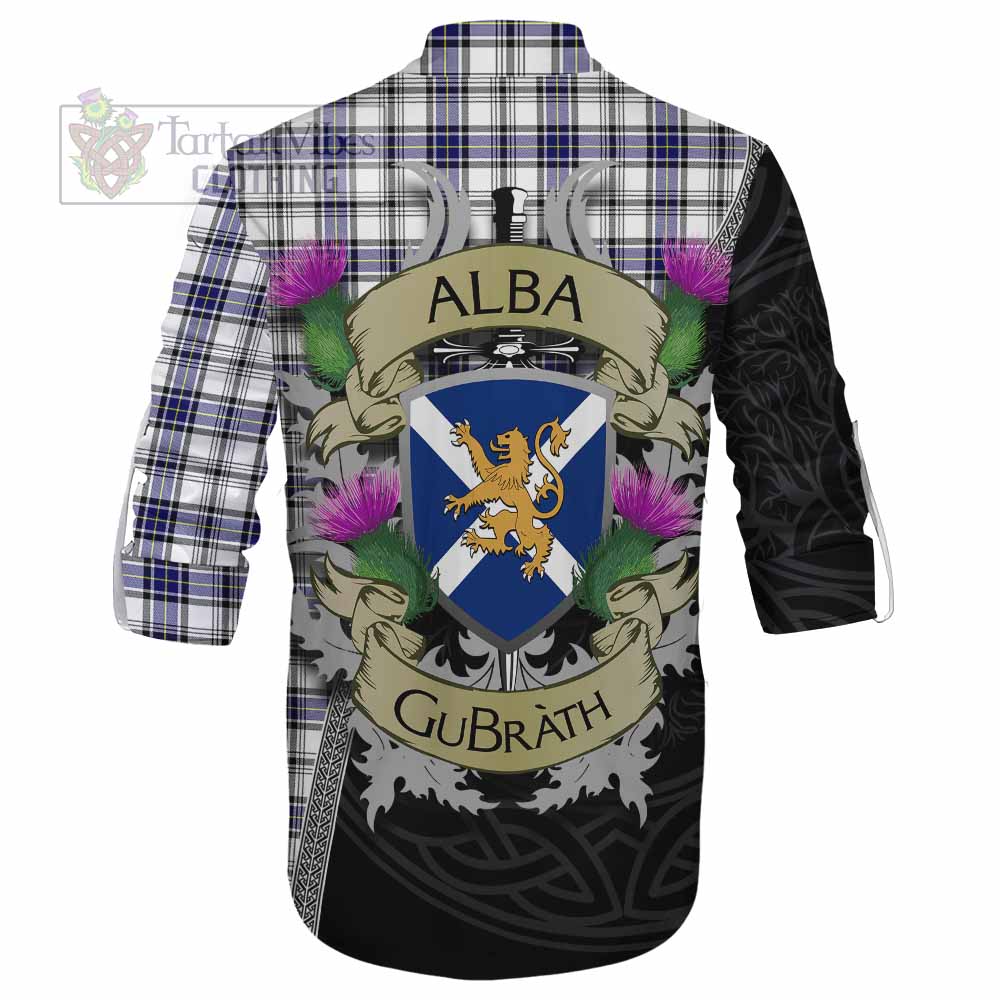 Tartan Vibes Clothing Hannay Tartan Family Crest Ghillie Kilt Shirt Lion Rampant Royal Thistle Shield Celtic Inspired
