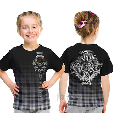 Tartan Vibes Clothing Hannay Tartan Kid T-Shirt Featuring Alba Gu Brath Family Crest Celtic Inspired