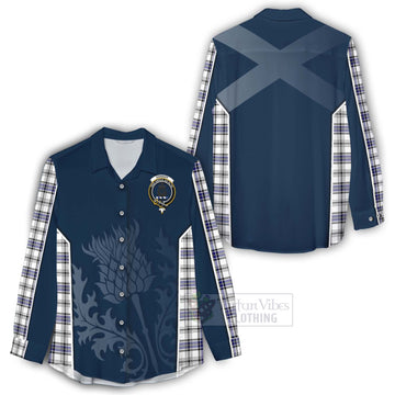 Hannay Tartan Women's Casual Shirt with Family Crest and Scottish Thistle Vibes Sport Style