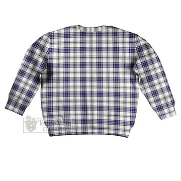 Tartan Vibes Clothing Hannay Tartan Kid Ugly Sweater with Family Crest