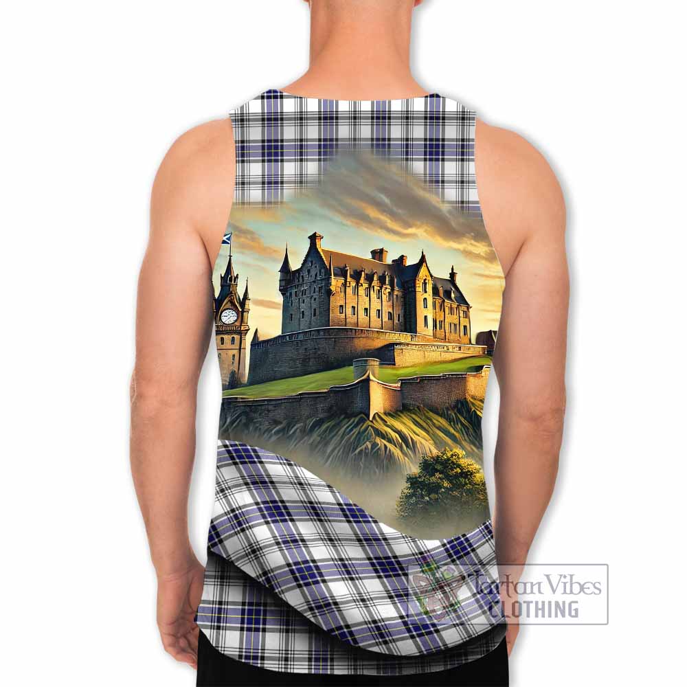 Tartan Vibes Clothing Hannay Tartan Family Crest Men's Tank Top with Scottish Ancient Castle Style