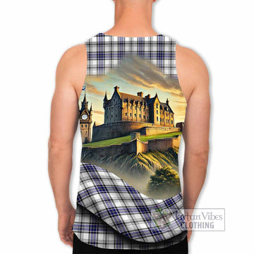 Tartan Vibes Clothing Hannay Tartan Family Crest Men's Tank Top with Scottish Ancient Castle Style