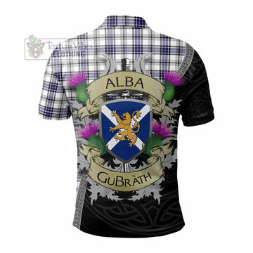 Hannay Tartan Family Crest Polo Shirt Lion Rampant Royal Thistle Shield Celtic Inspired