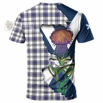 Tartan Vibes Clothing Hannay Tartan Family Crest T-Shirt Scottish Thistle Celtic Inspired