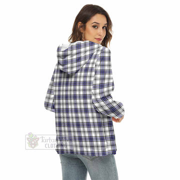 Hannay Tartan Women's Borg Fleece Hoodie with Half Zip